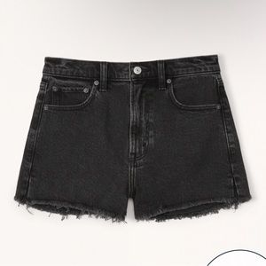 Abercrombie and fitch high rise mom black shorts